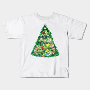 Christmas tree Watercolor Kids T-Shirt